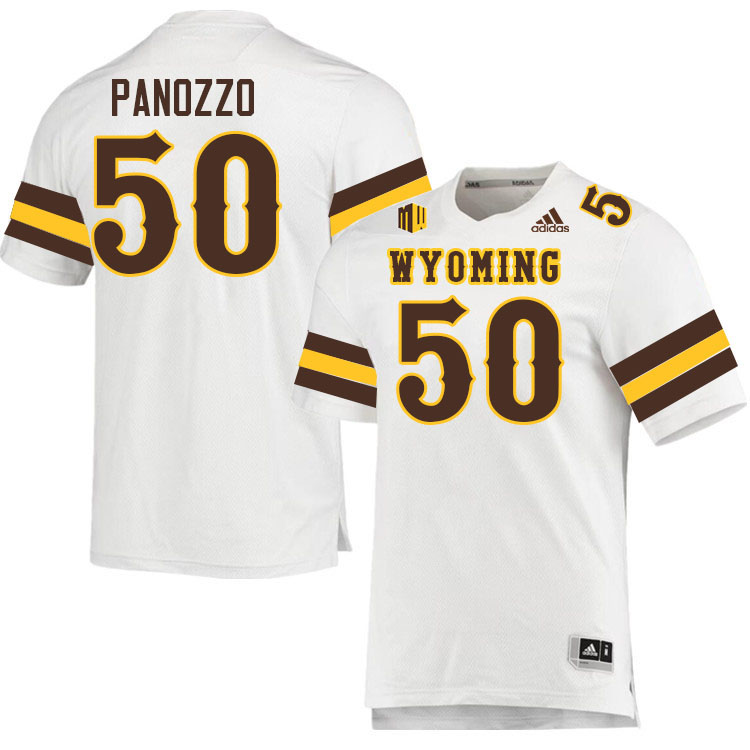 Wyoming Cowboys #50 Giovanni Panozzo College Football Jerseys Stitched-White